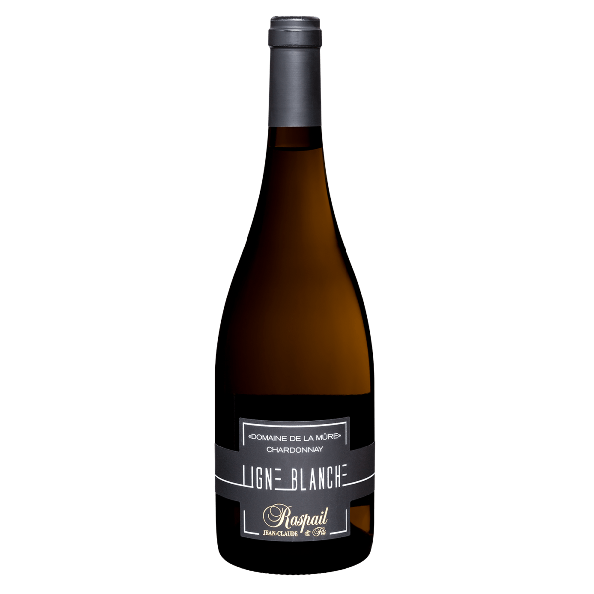 Bouteille vin blanc ligne-blanche